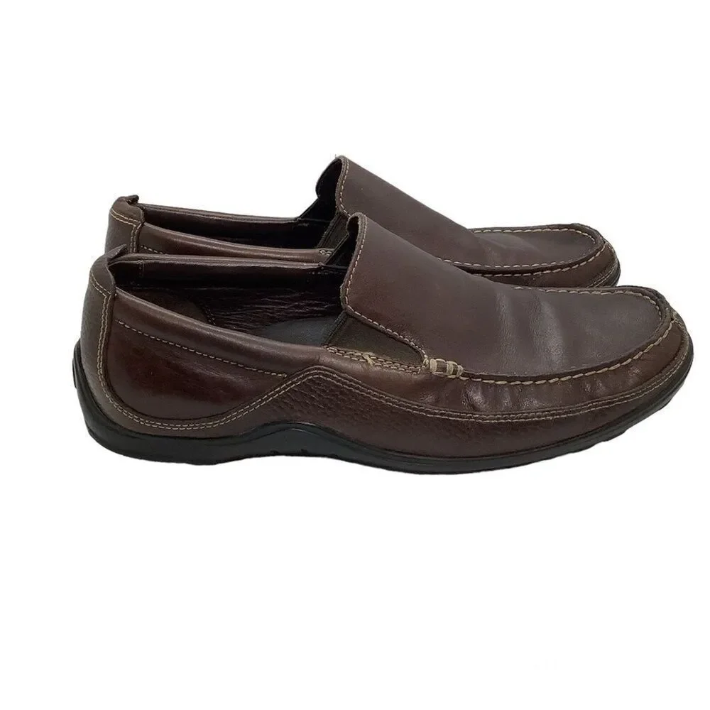 Cole Haan Slip On Venetian Loafer‎ Shoes Mens 9.5M Brown Leather Driving TUCKER